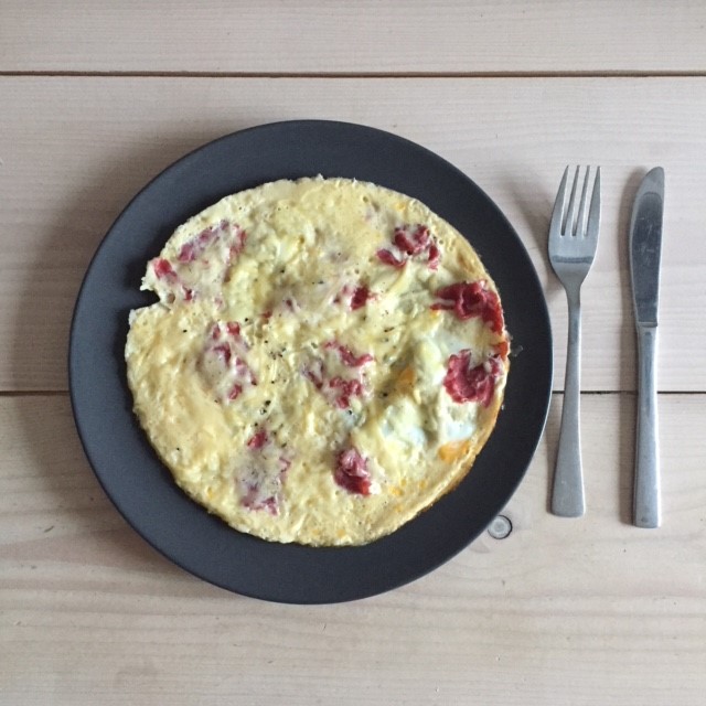 Heerlijke Runderrookvlees-Kaas Omelet